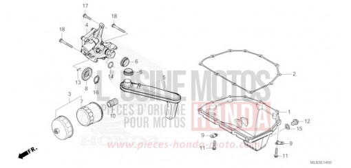 CARTER D'HUILE/POMPE A HUILE CB750AP de 2024